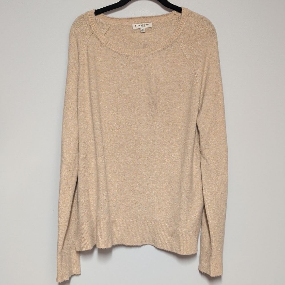 Liverpool Cream Scoop Neck Sweater